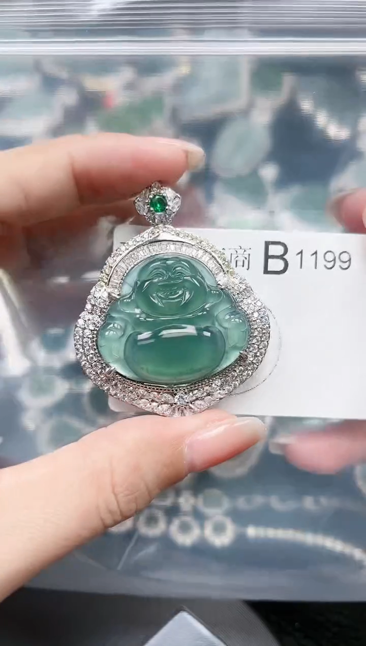 【闪购商品】翡翠颈饰未镶嵌1199赠皮绳