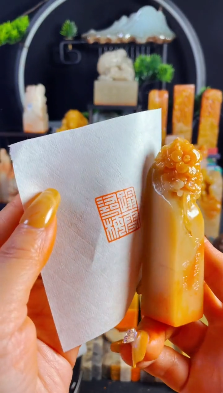 【闪购商品】老挝石印石手工篆刻《踏雪寻梅》