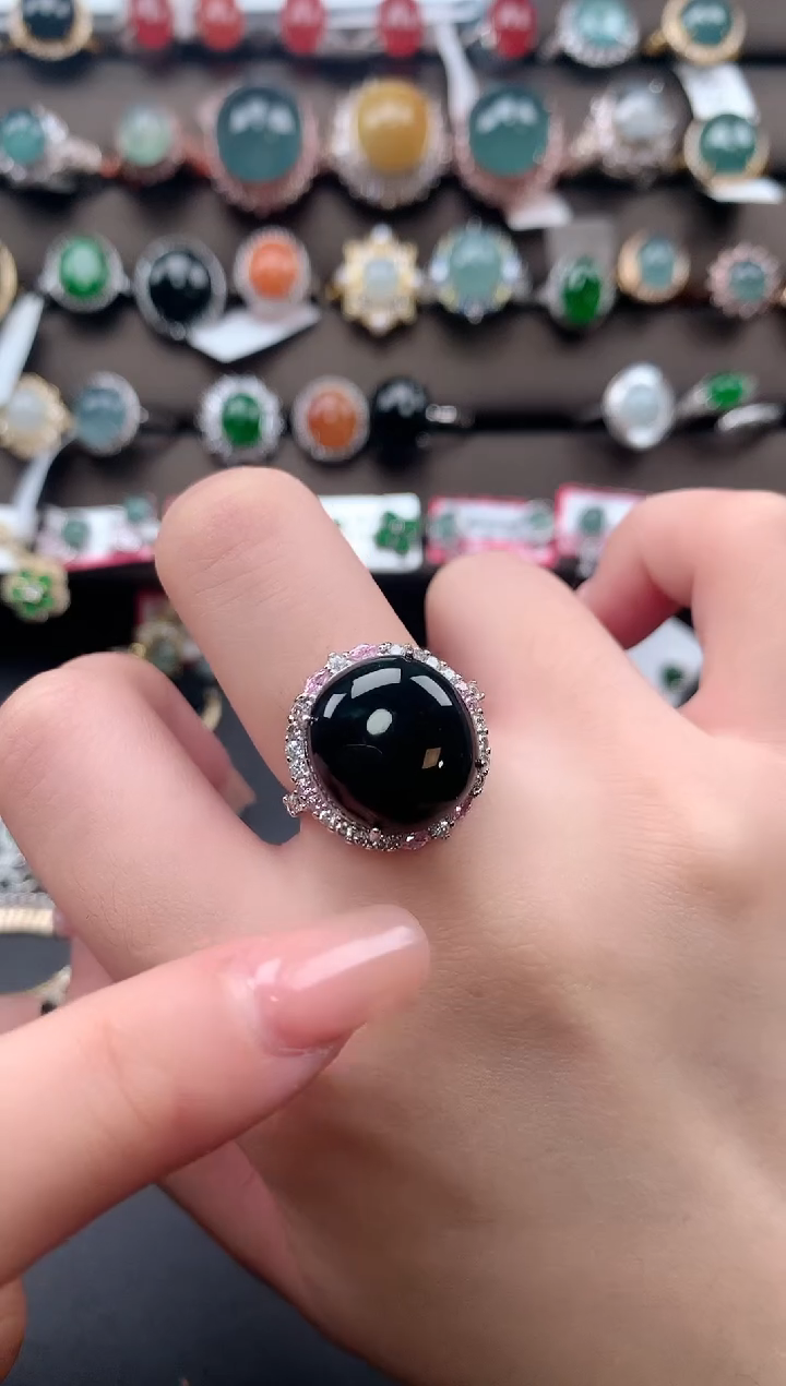 【闪购商品】翡翠戒指银S925镶嵌5124124