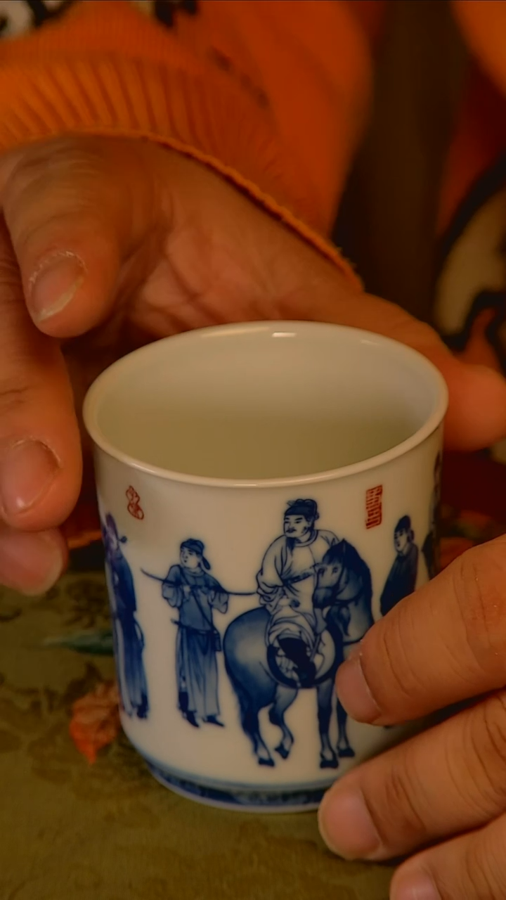 杯手工手绘杯杯很美丽