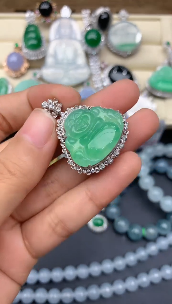 【闪购商品】翡翠颈饰18K金镶嵌346-中国好珍宝