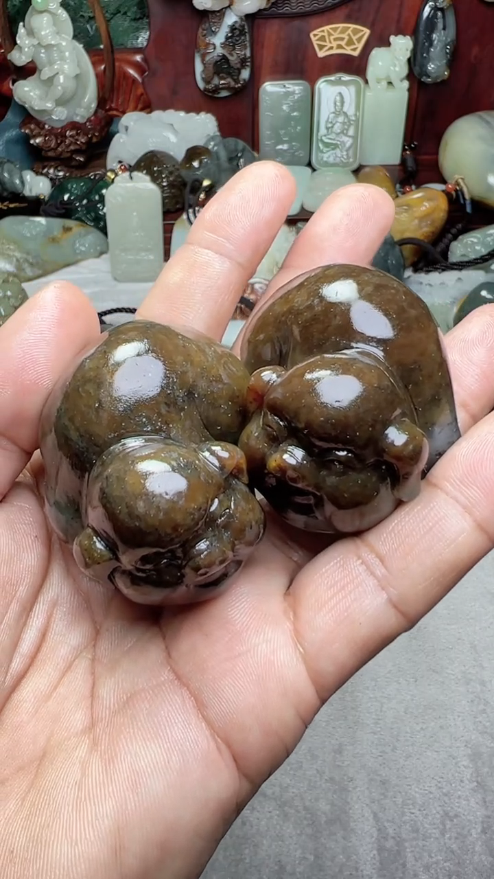 和田玉未镶嵌把件2