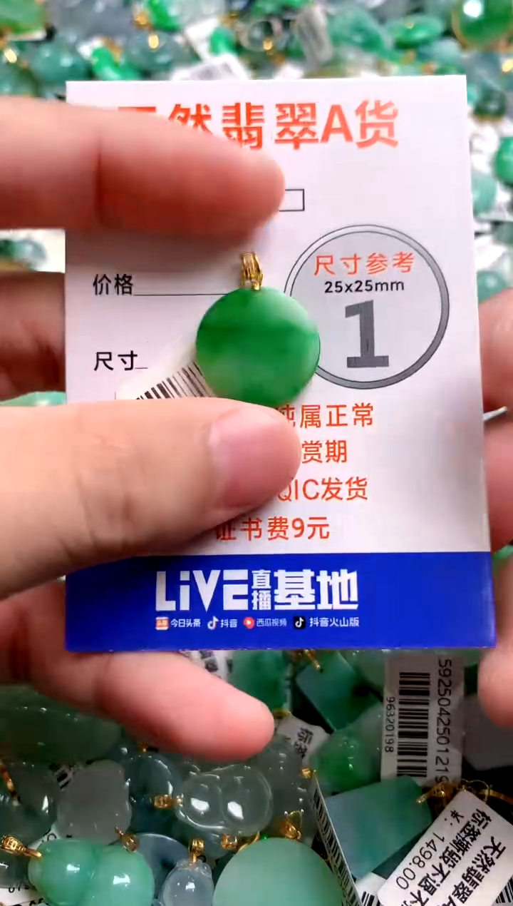 颈饰18K金镶嵌翡翠1036779727