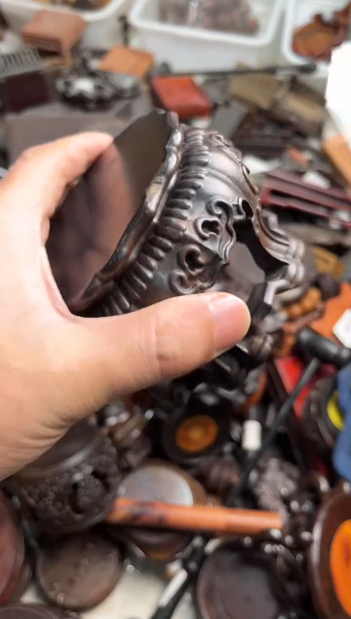 木58黑檀木高摆台底座