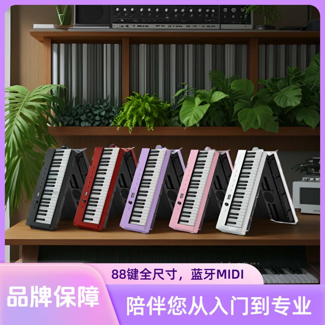 善音折叠钢琴重锤键盘高颜值高保真音质蓝牙连接midi输出