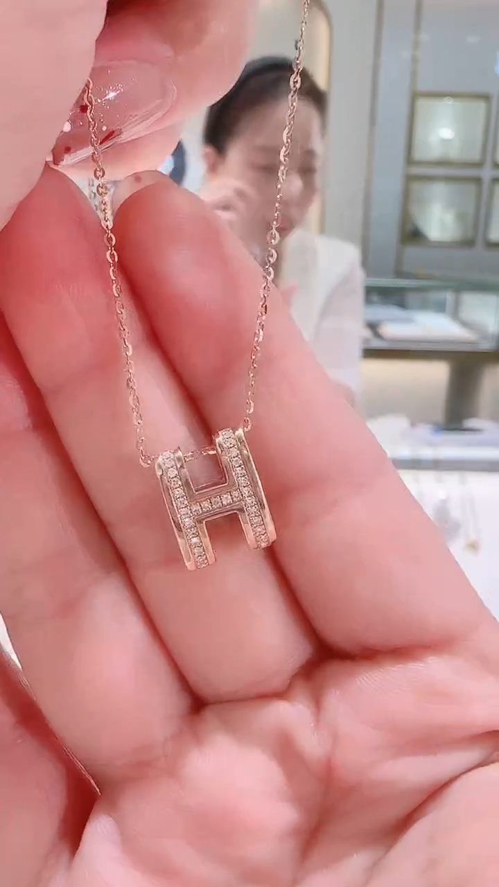 【闪购商品】钻石套链18K金镶嵌18K金套链