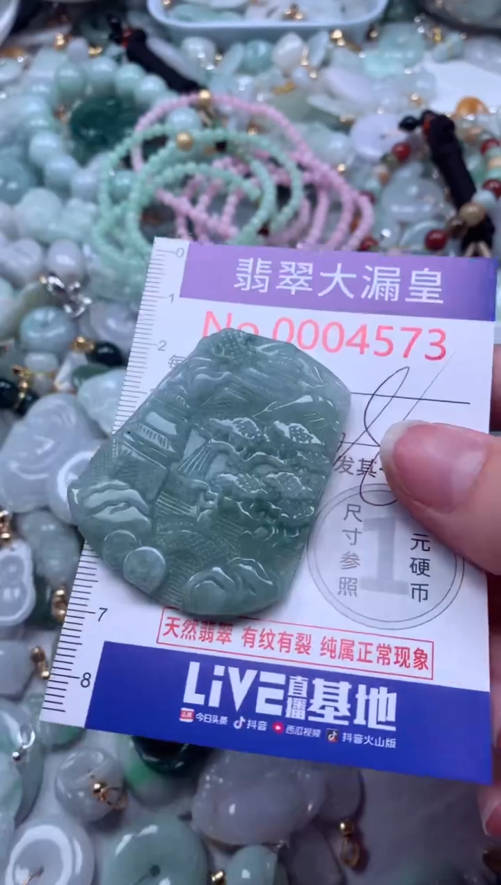 翡翠未镶嵌吊坠(不含链)4573