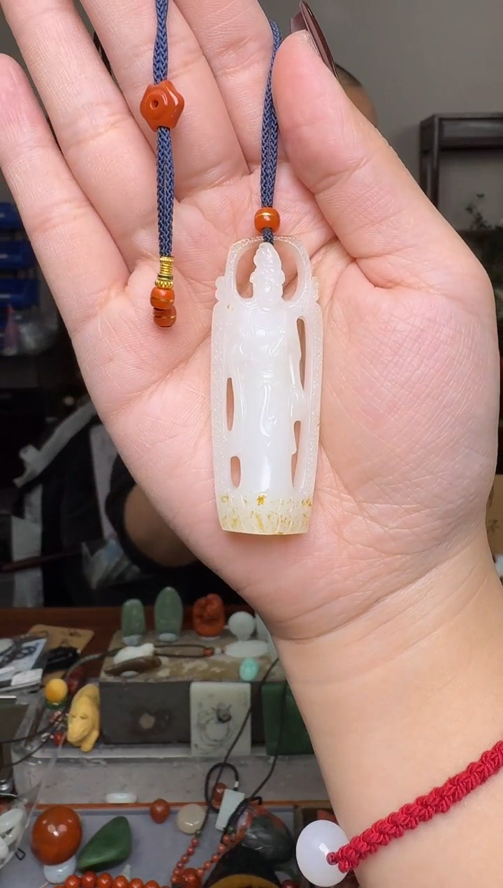 【闪购商品】和田玉挂件未镶嵌1903俄料 假皮