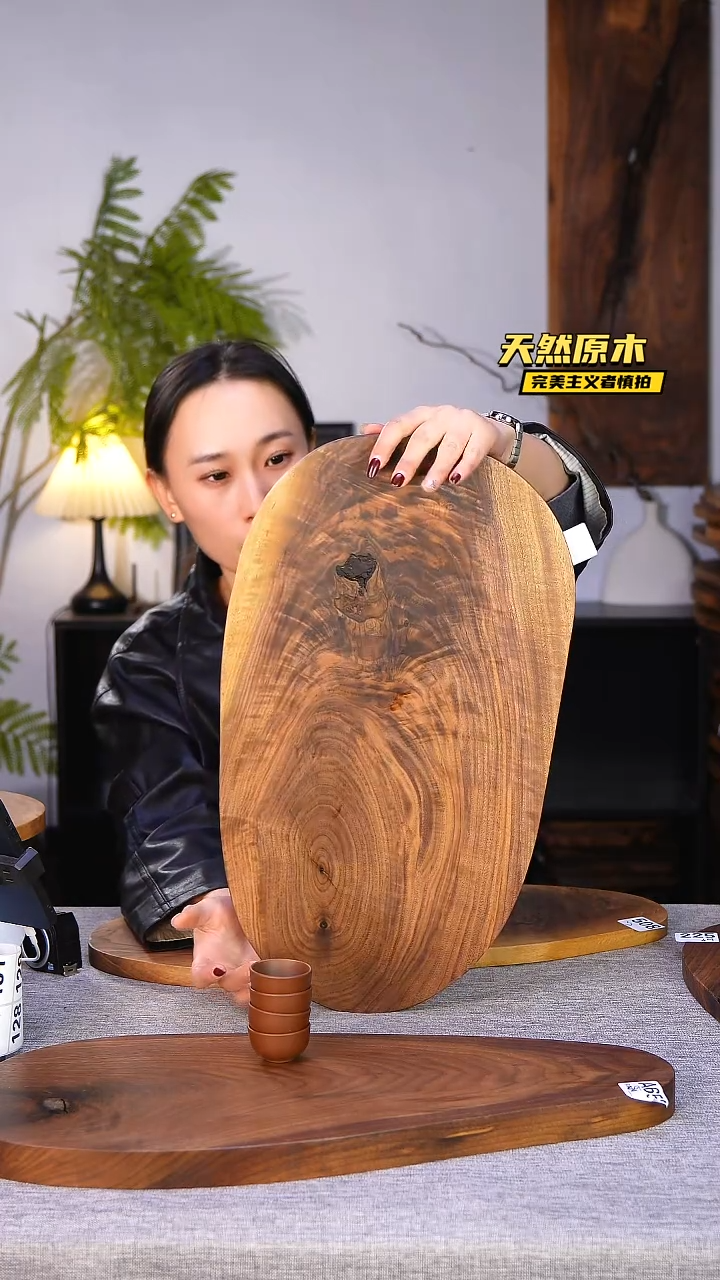 木北美黑胡桃原木.干裂疤结不属于商品质量问题完美主义者慎拍