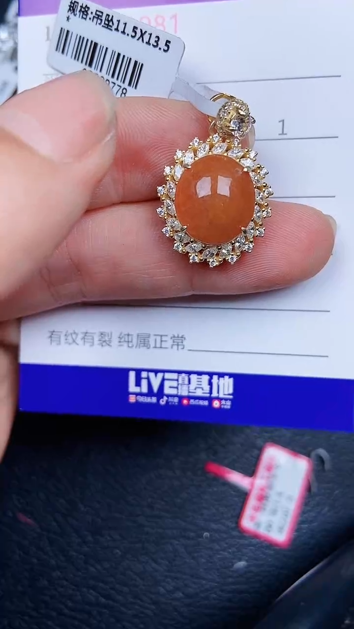 颈饰银S925镶嵌翡翠19841