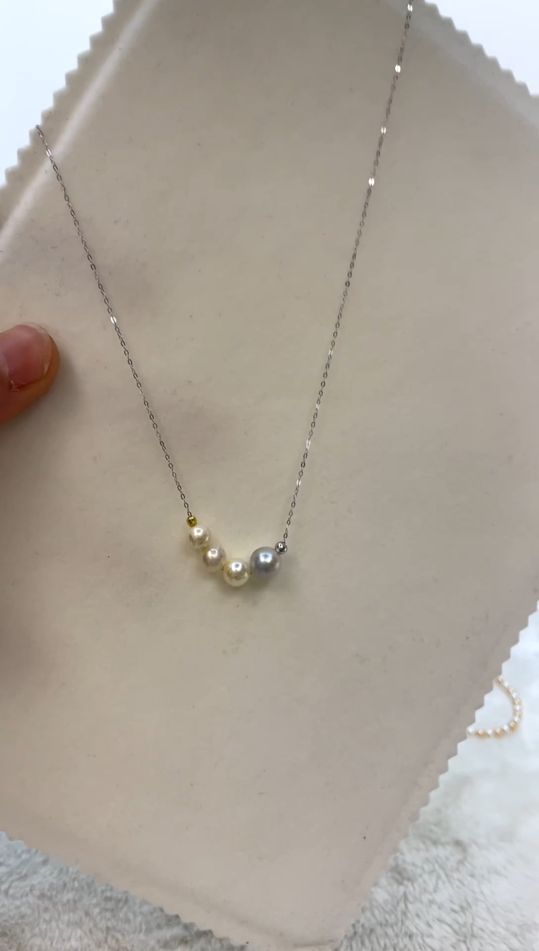 颈饰银S925镶嵌海水珍珠6-9