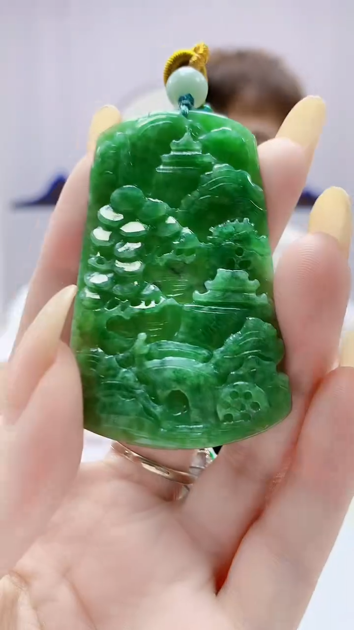 定制翡翠未镶嵌4868DD-毛货挂件18