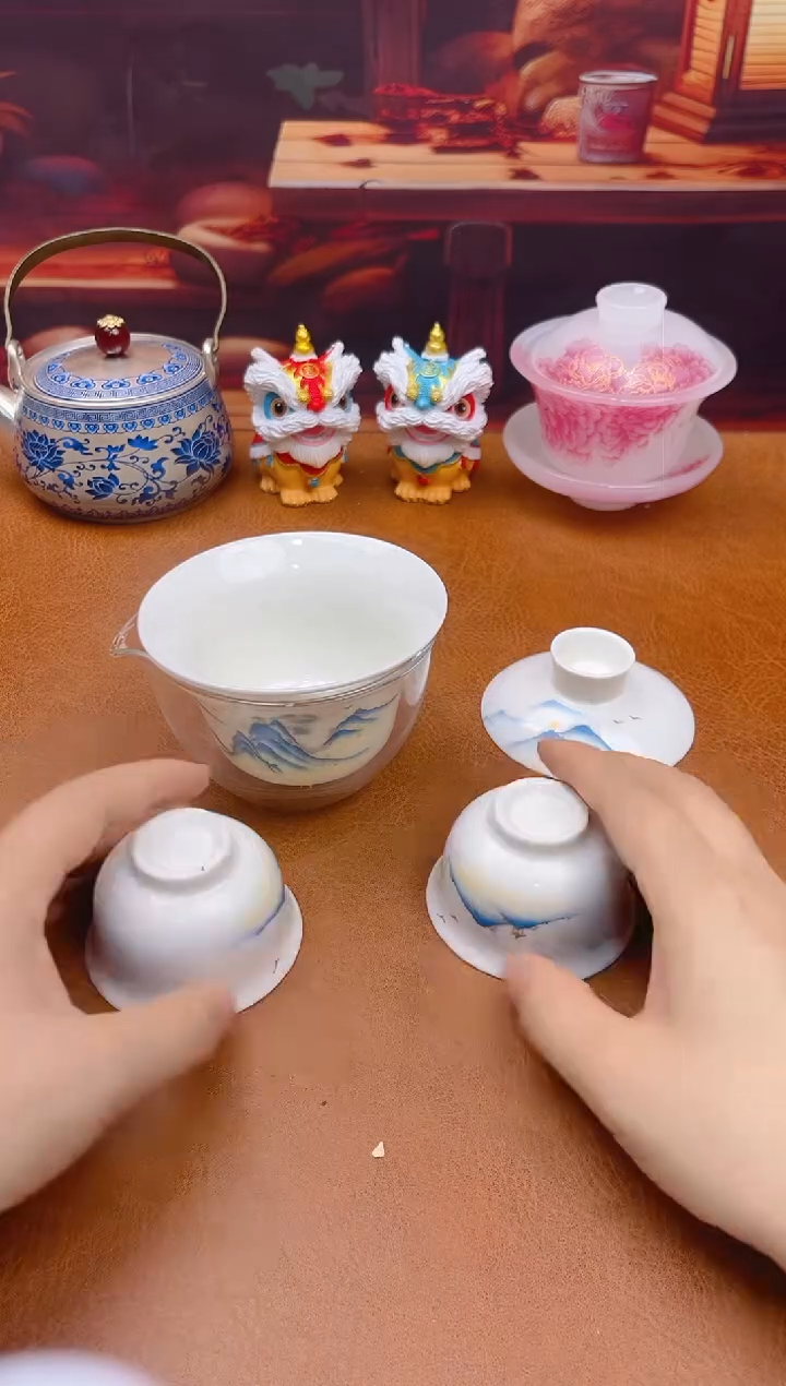 陶瓷茶具摆件旅行套组