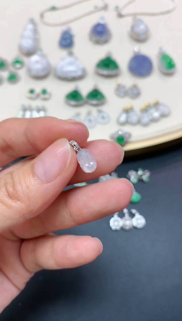 【闪购商品】翡翠18K金镶嵌吊坠(不含链)A156|580