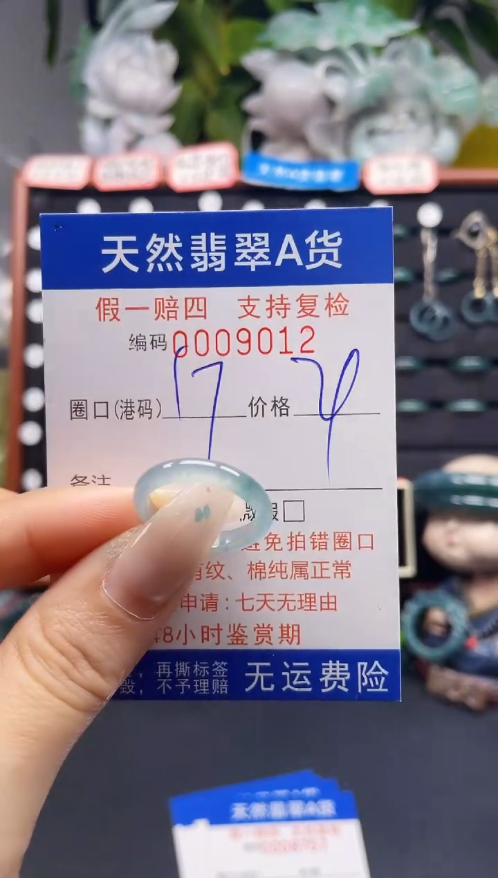 未镶嵌戒指翡翠17*9012