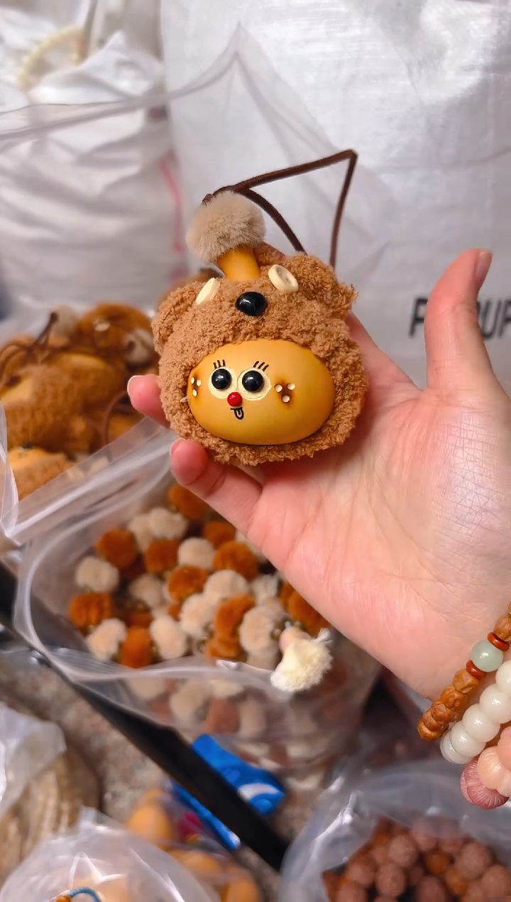 吊坠菩提根/象牙果大眼睛葫芦挂件