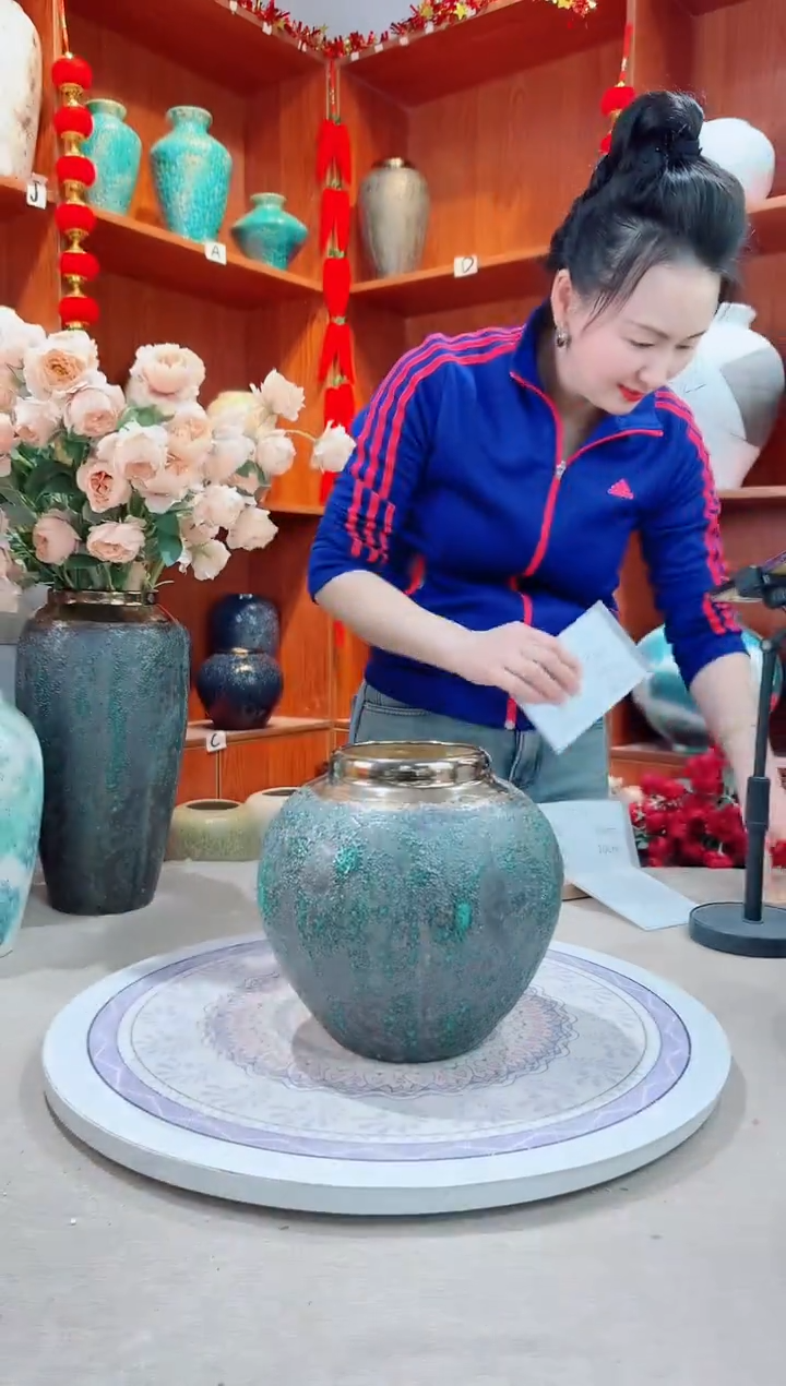 【闪购商品】瓶陶瓷花瓶 无花 青铜小号