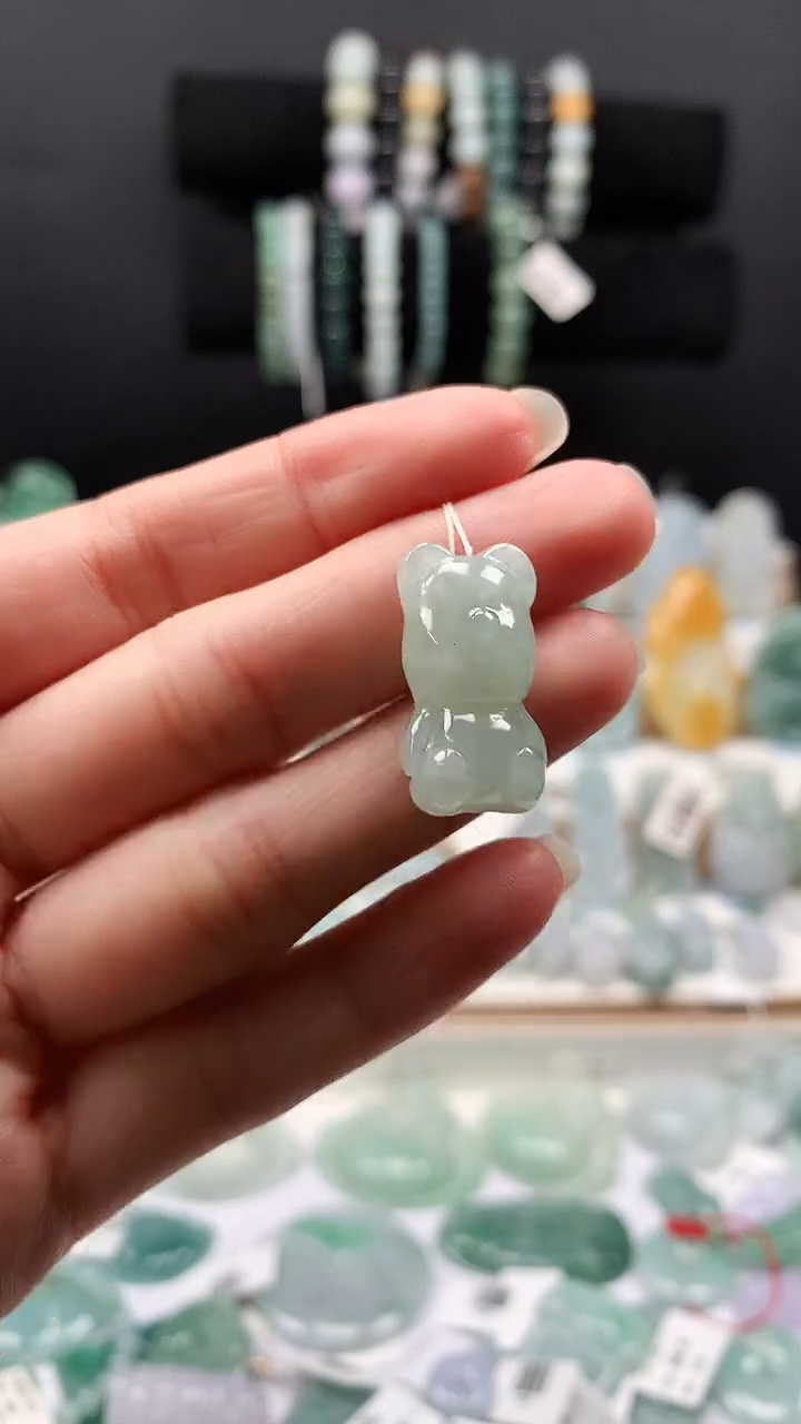吊坠(不含链)未镶嵌翡翠17小熊