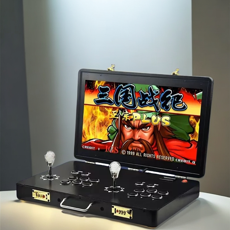 2025款潘多拉21寸便携式双人摇杆游戏机折叠翻盖家用拳皇怀旧街机
