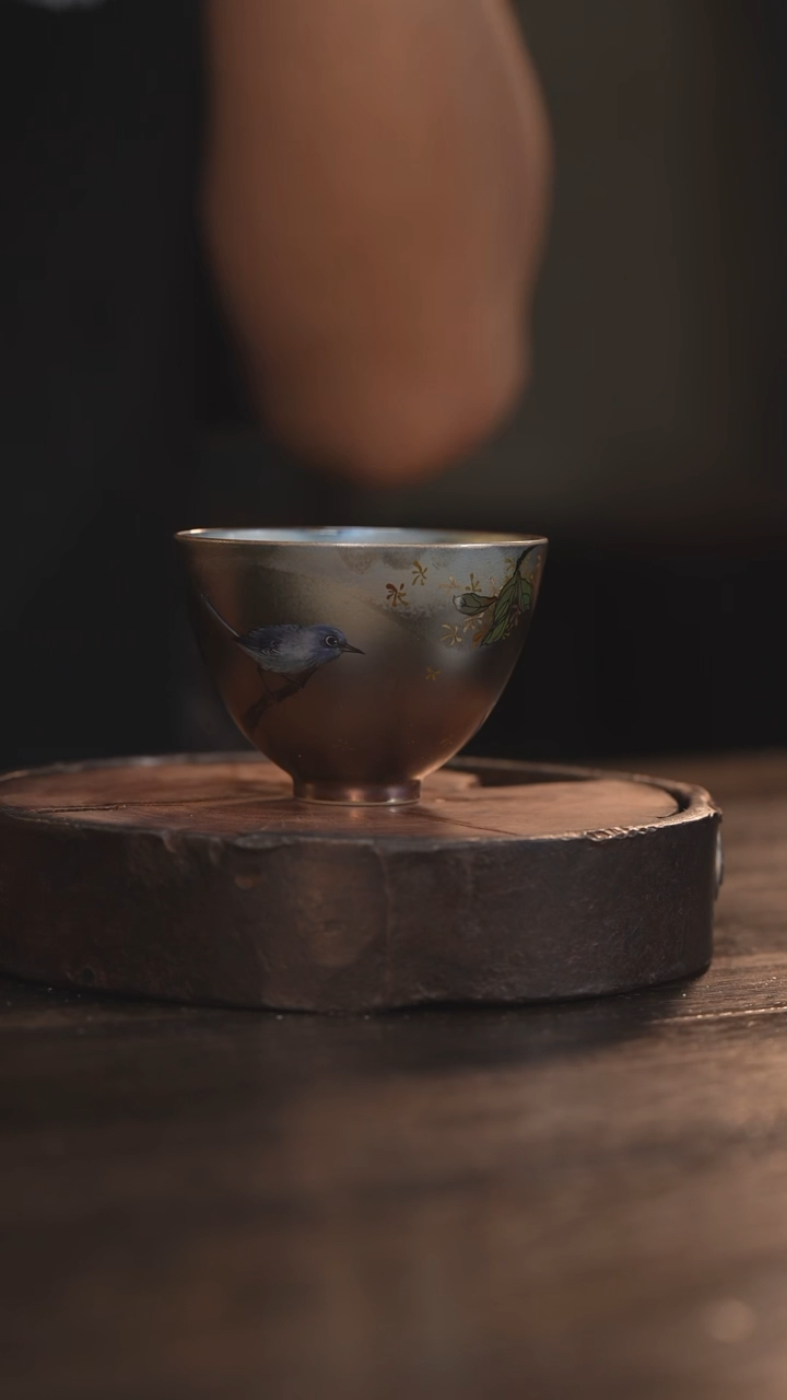 【闪购商品】杯113柴房陶瓷丨窑宝花鸟单杯