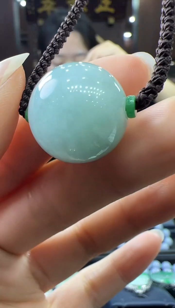 【闪购商品】翡翠挂件未镶嵌圆珠吊坠
