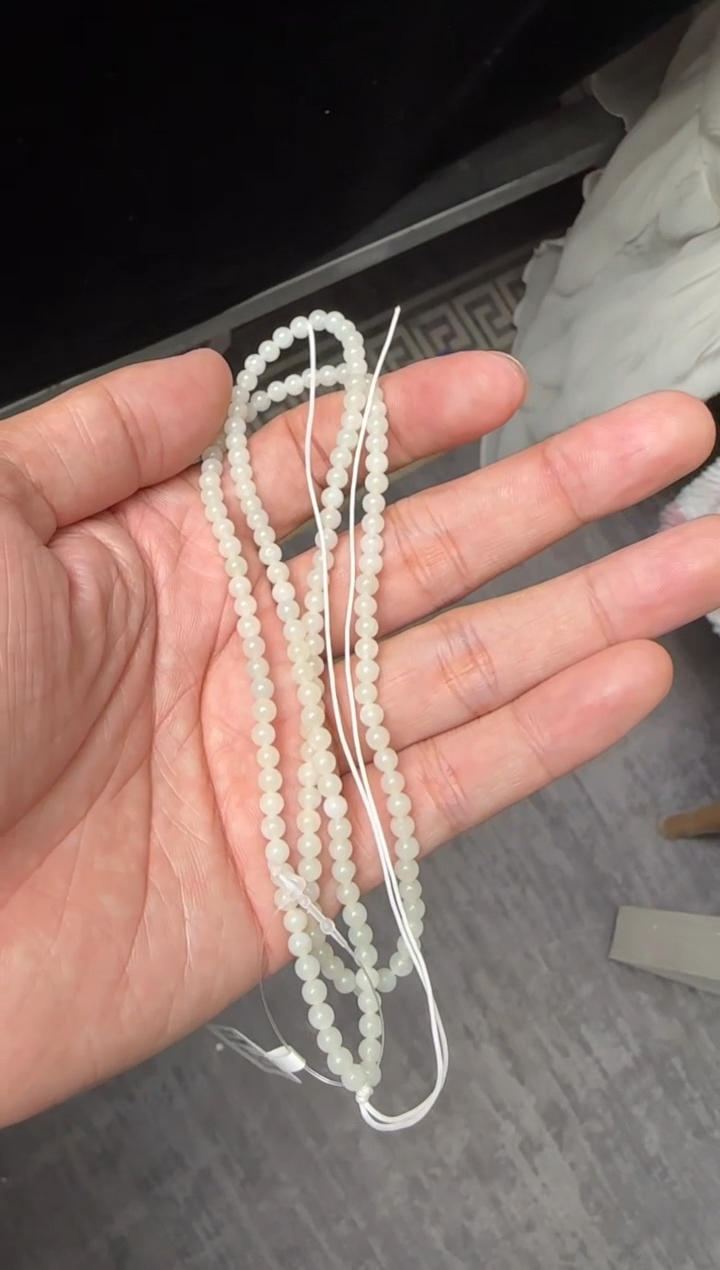 项链未镶嵌和田玉阿*蕾米达料项链卡4*150颗