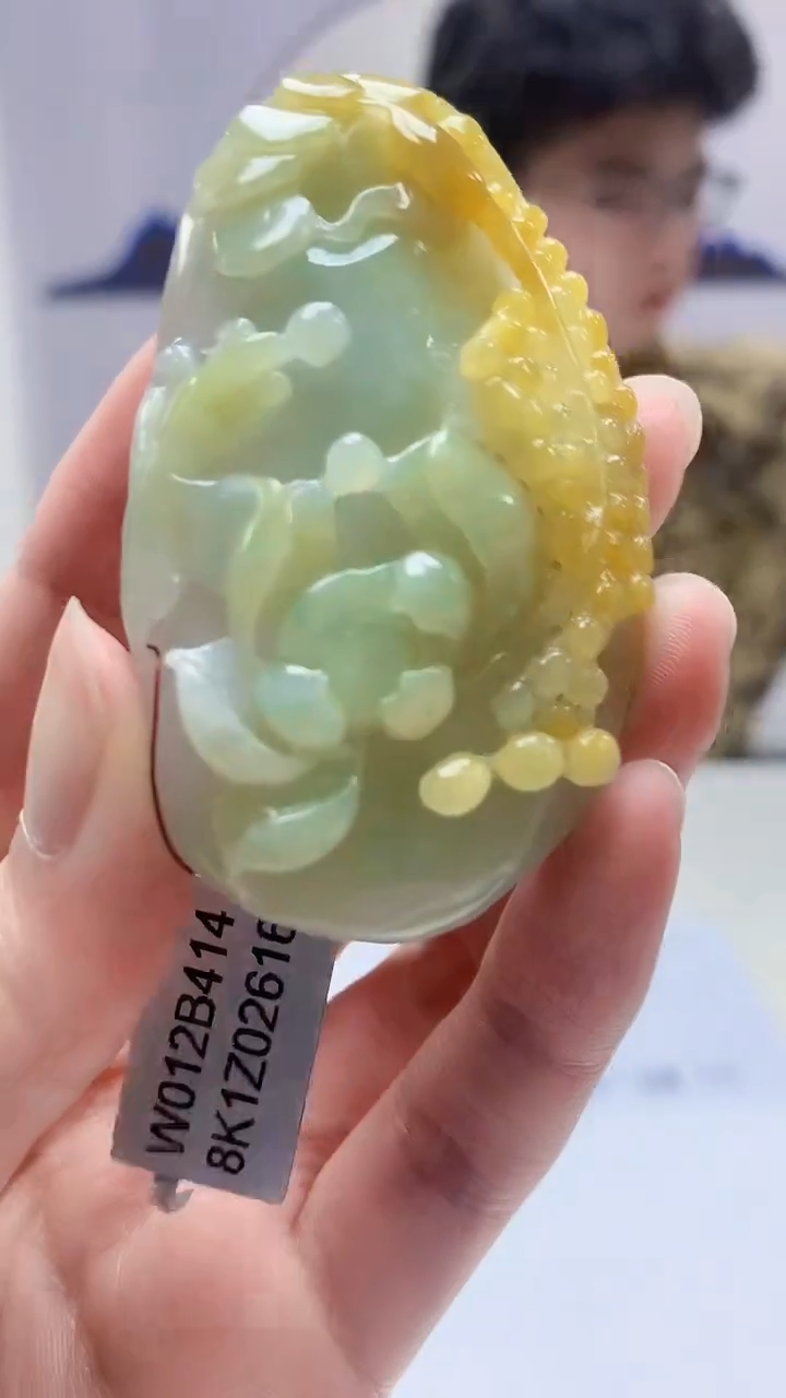 【闪购商品】定制翡翠未镶嵌4688zm-毛货赠珠链一品清廉161