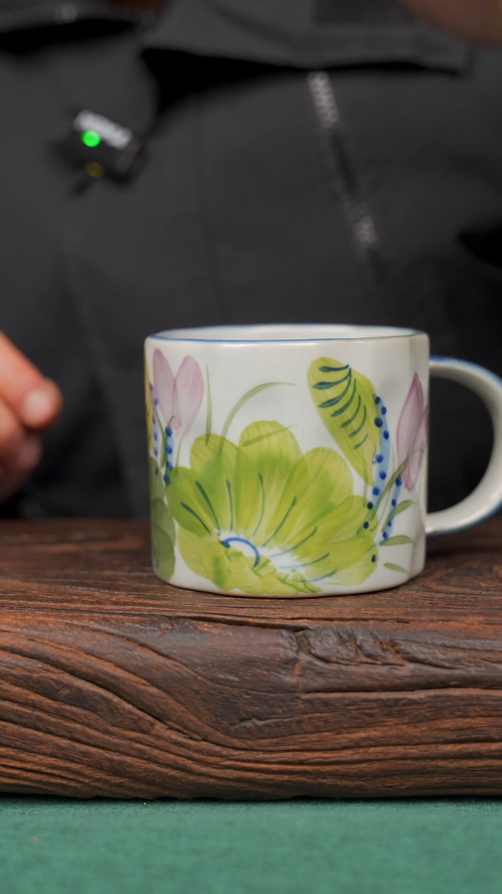 【闪购商品】瓷片70景德镇杯釉下手工手绘瓷器