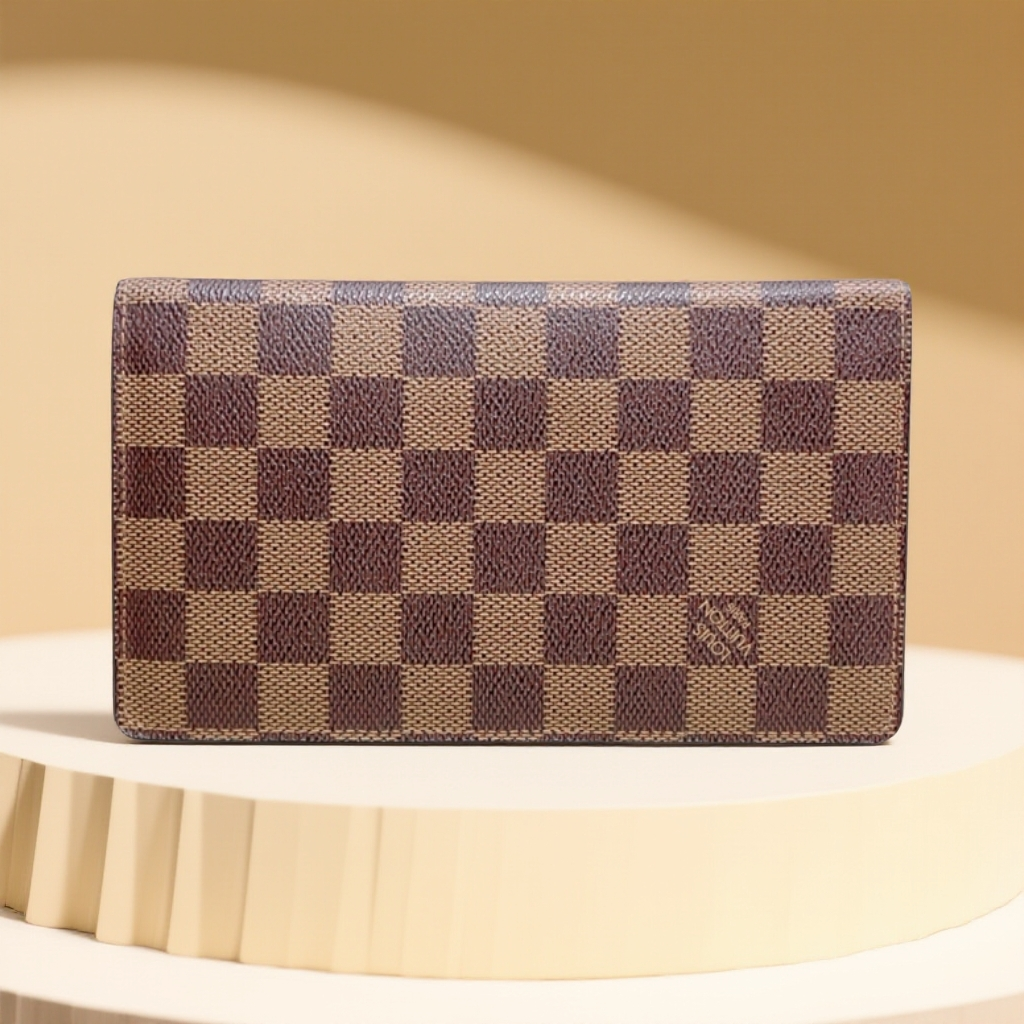 95新 LouisVuitton/路易威登  棕棋盘格卡包 1883 4786 