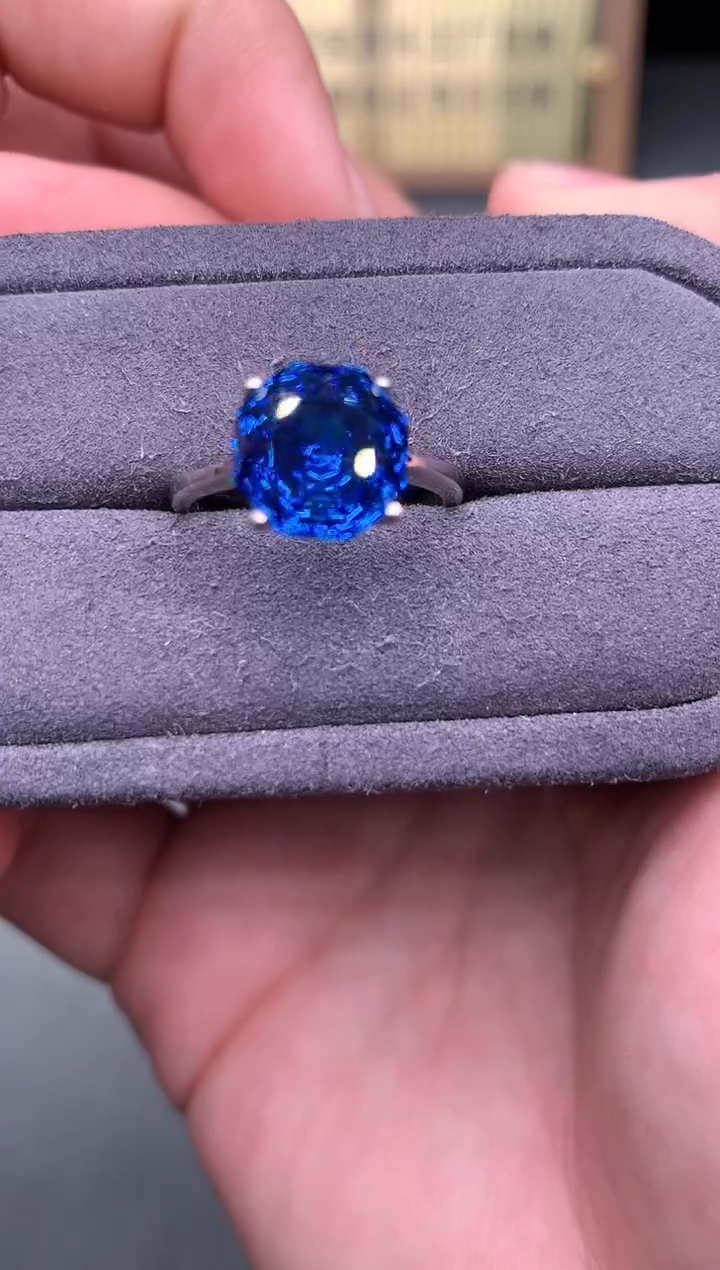 银S925镶嵌戒指托帕石2222