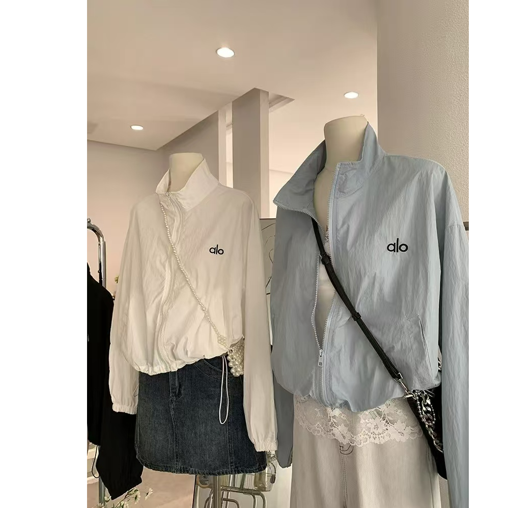 玲玲服饰【25018】alo刺绣单层薄款防晒外套