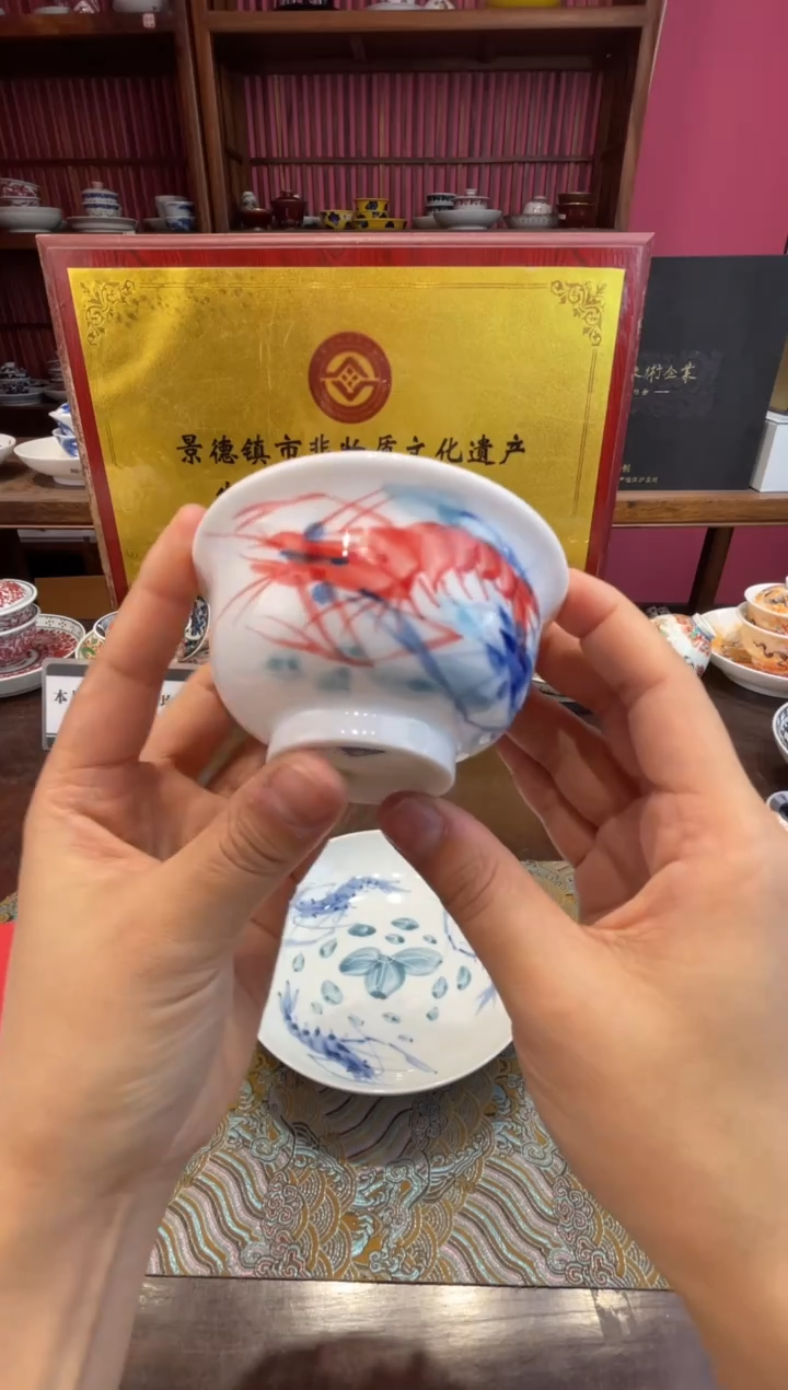 杯子瓷景德镇源头工厂生产，手工手绘