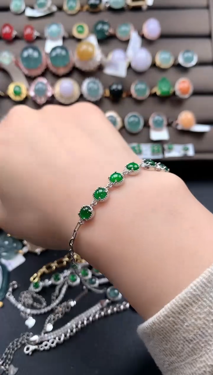 【闪购商品】翡翠戒指银S925镶嵌43432432