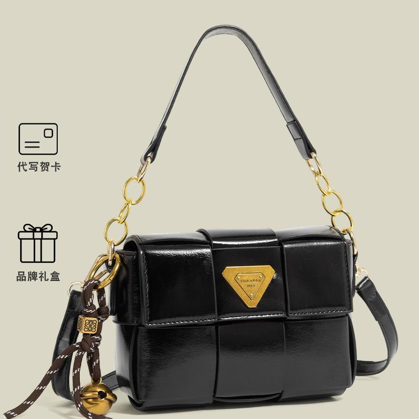 小众高级感编织小方包2025新款秋冬时尚百搭通勤单肩斜挎包