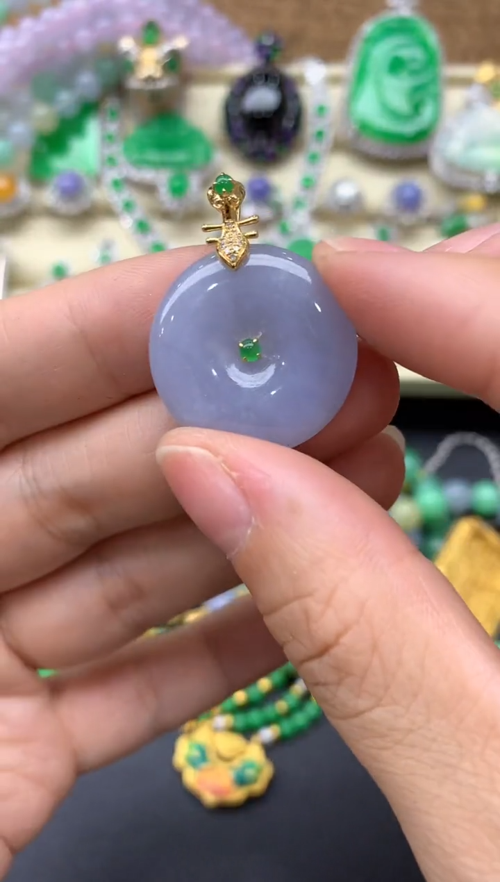 【闪购商品】翡翠颈饰18K金镶嵌370-中国好珍宝