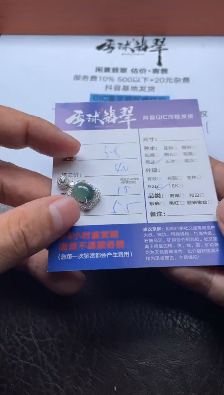 颈饰银S925镶嵌翡翠礼**哥13191217710HHH