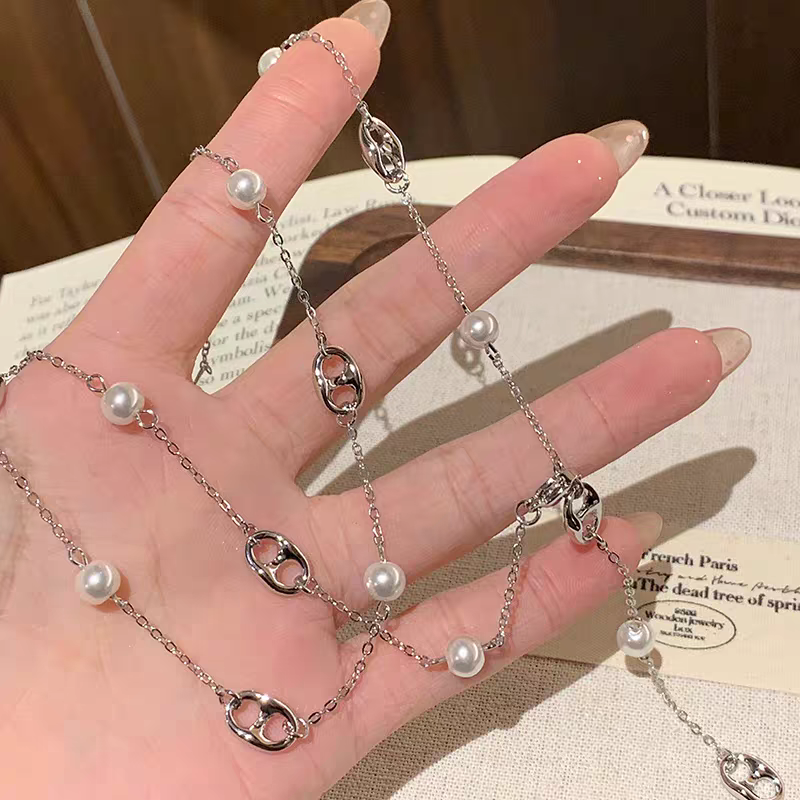 铜合金项链 经典满天星Y字项链829