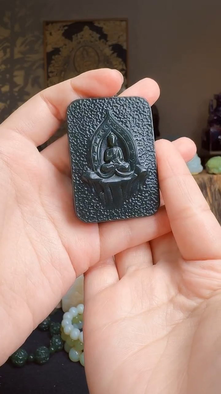 和田玉未镶嵌挂件无相佛