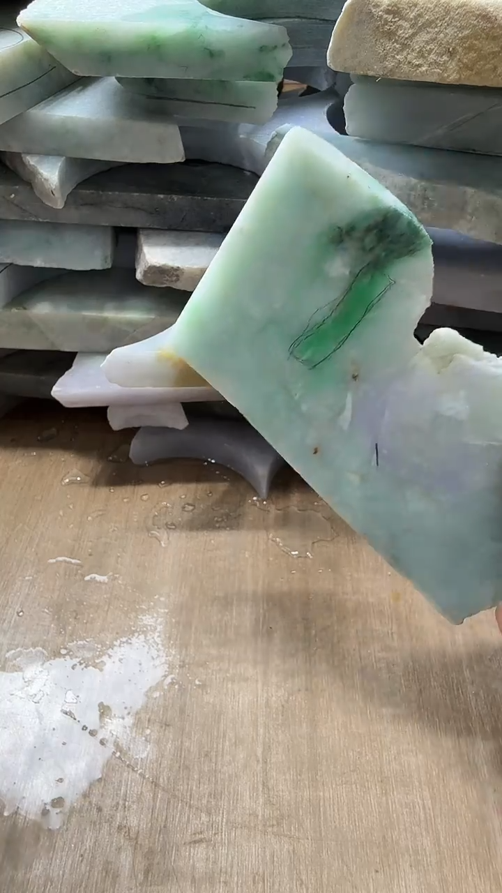 裸石翡翠天然翡翠A货花543