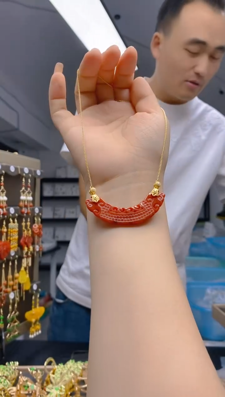 【闪购商品】翡翠耳饰合金094翡翠锁骨链