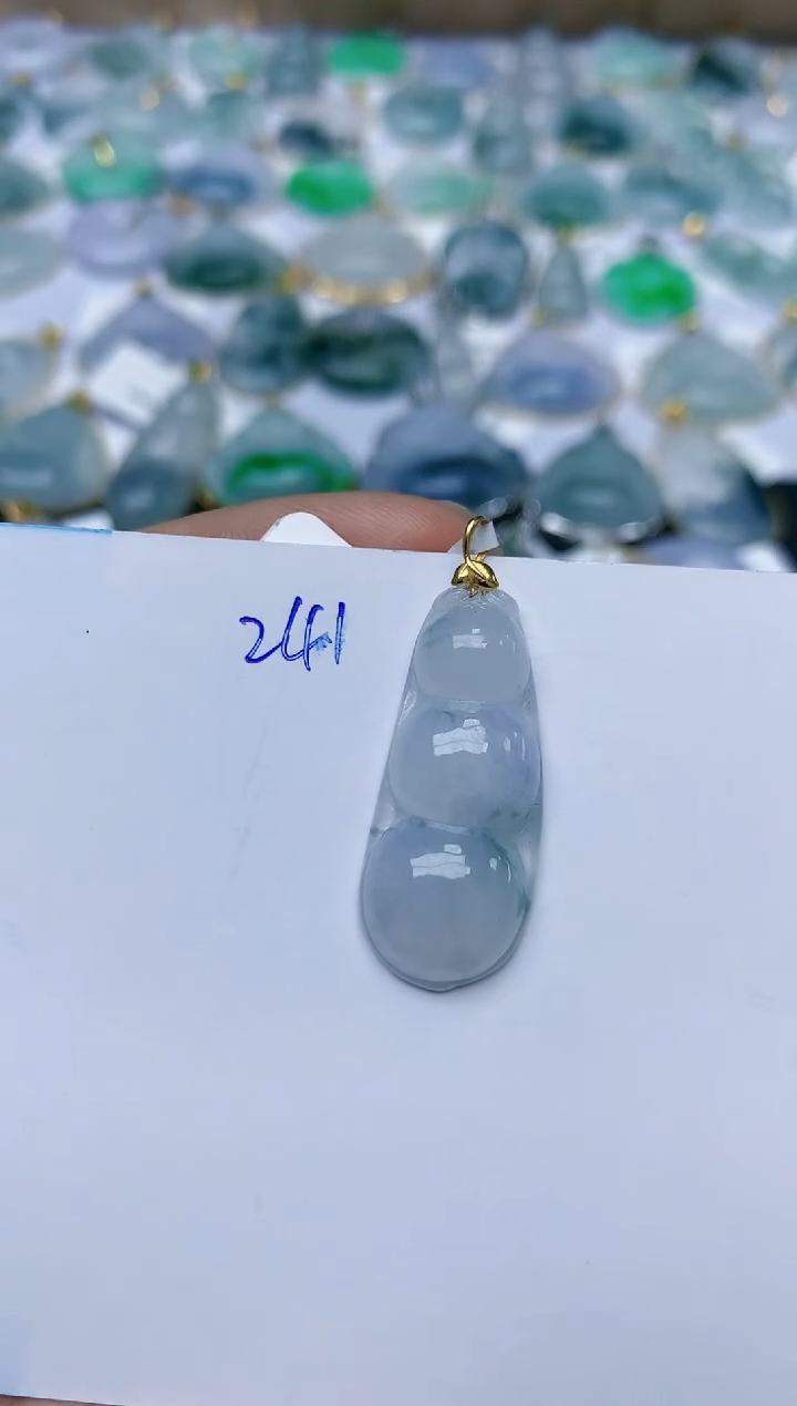 【闪购商品】翡翠颈饰18K金镶嵌天然翡翠A货    241