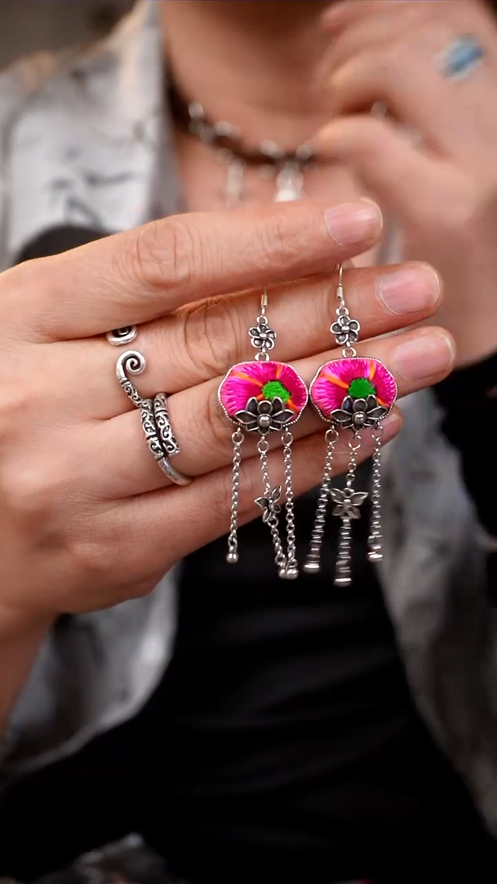 【闪购商品】刺绣024非遗手工刺绣耳环