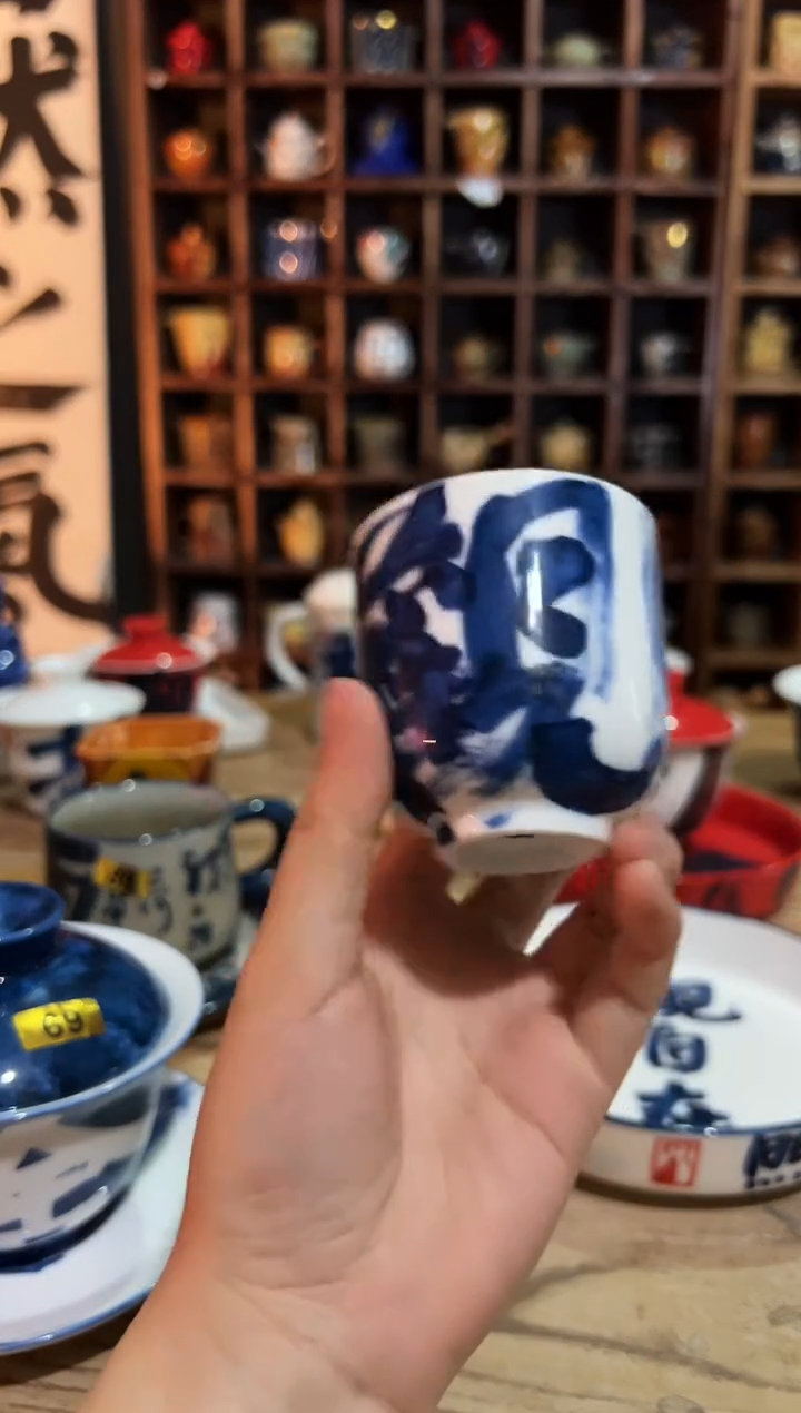 观云听雨原创手绘茶具