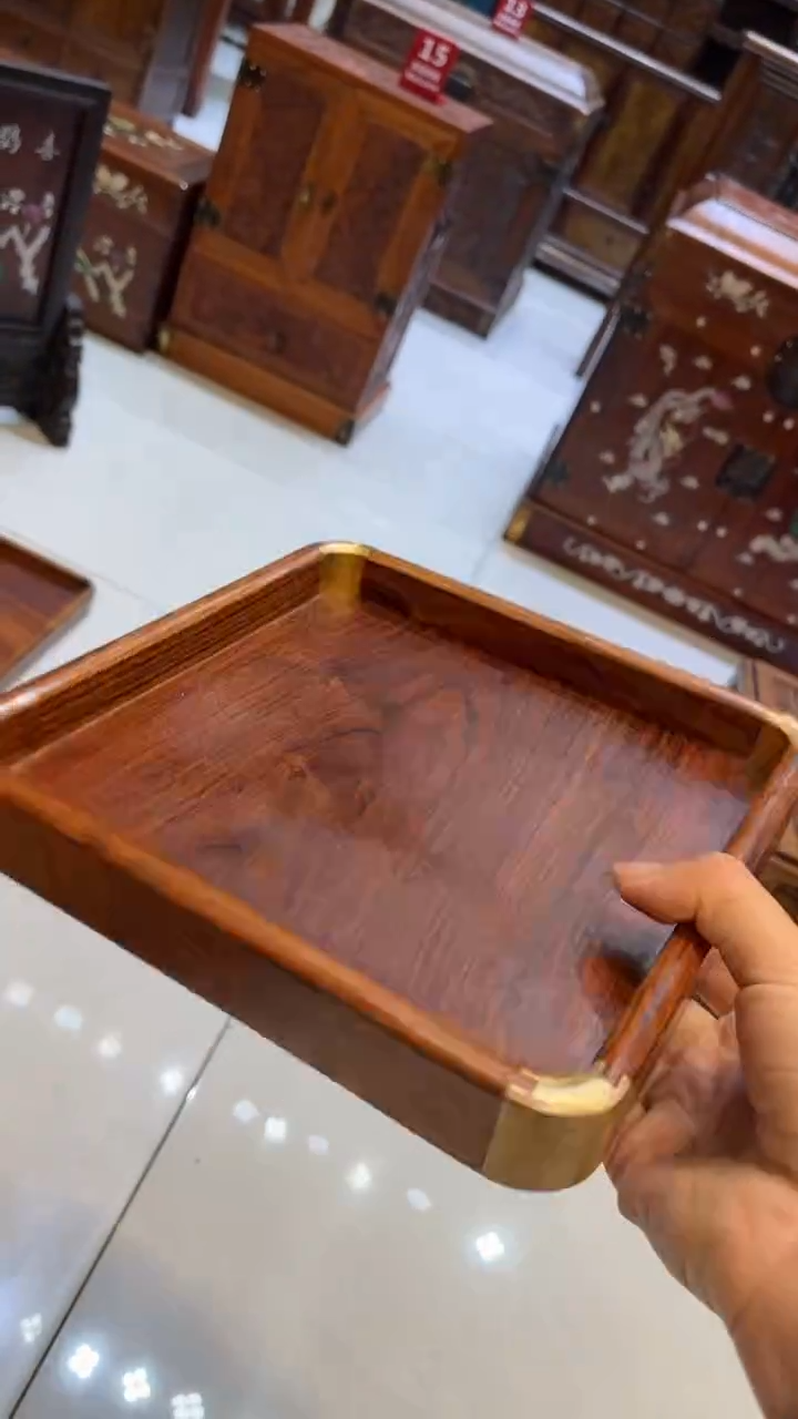 【闪购商品】贡木黄花梨素面四方茶盘