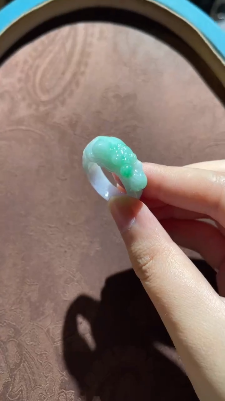 未镶嵌戒圈翡翠红翡绿翠