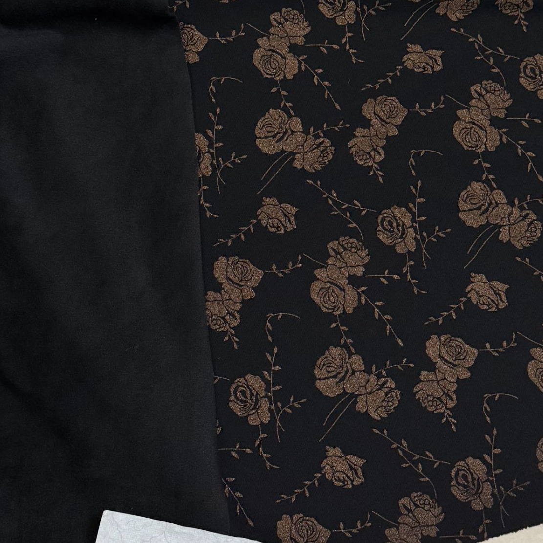 800克加绒【玫瑰雕花针织四面弹】秋冬连衣裙打底衫裤子面料