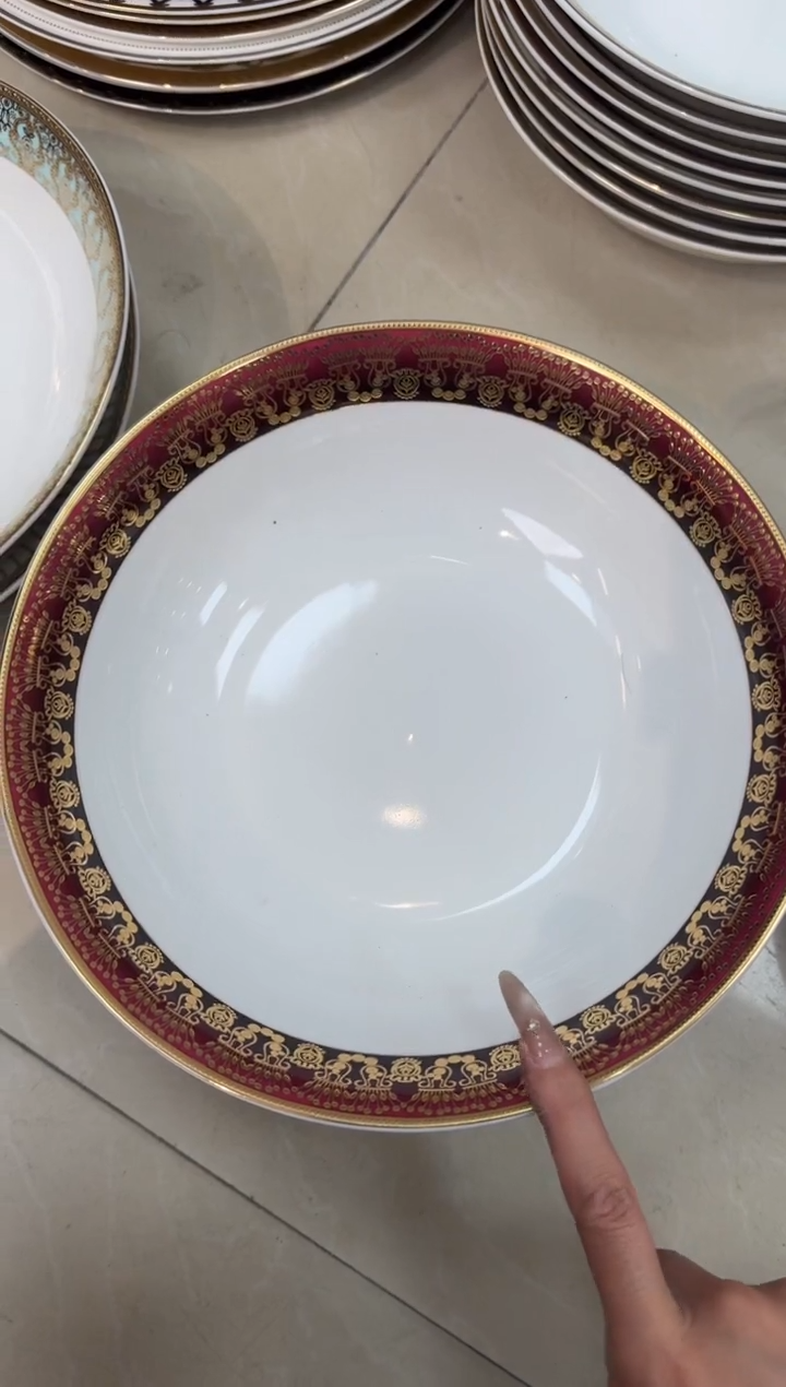 【闪购商品】瓷片9英寸汤碗福利款 微瑕