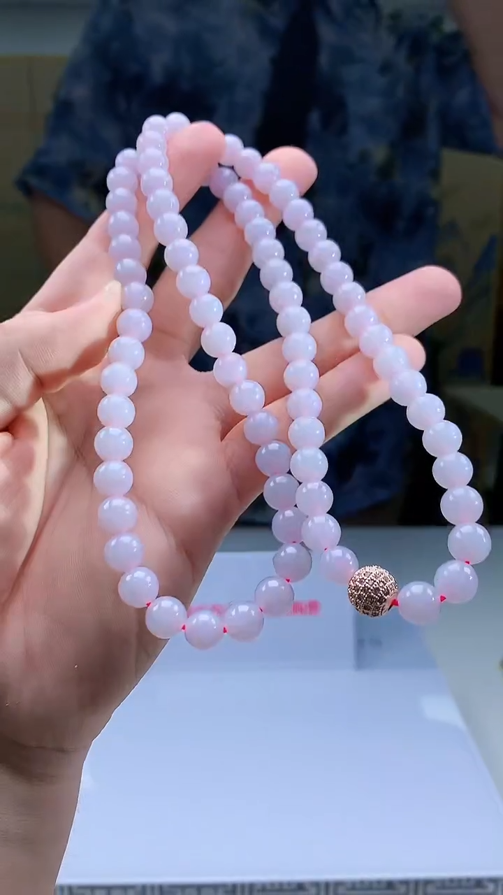 【闪购商品】定制翡翠未镶嵌4688bb-毛货珠链116