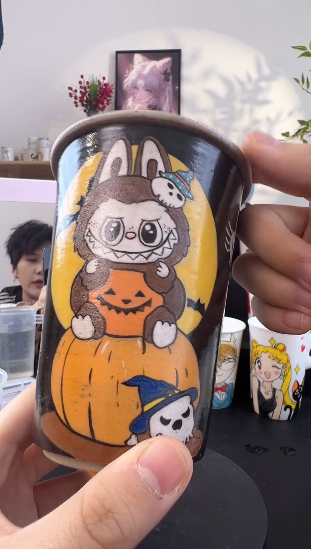 【闪购商品】摆件手工手绘陶瓷小杯杯