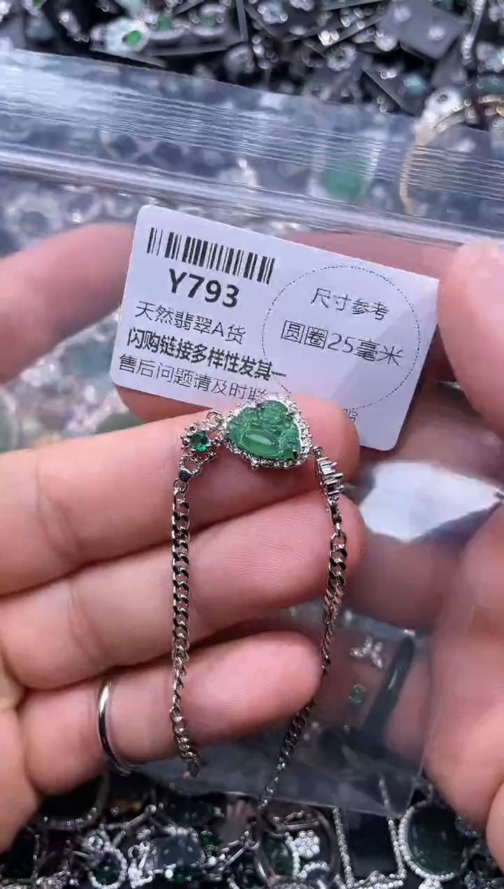 【闪购商品】翡翠颈饰未镶嵌Y793手链